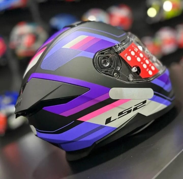 Capacete Ls2 Ff808 Stream 2 Vintage Preto Roxo